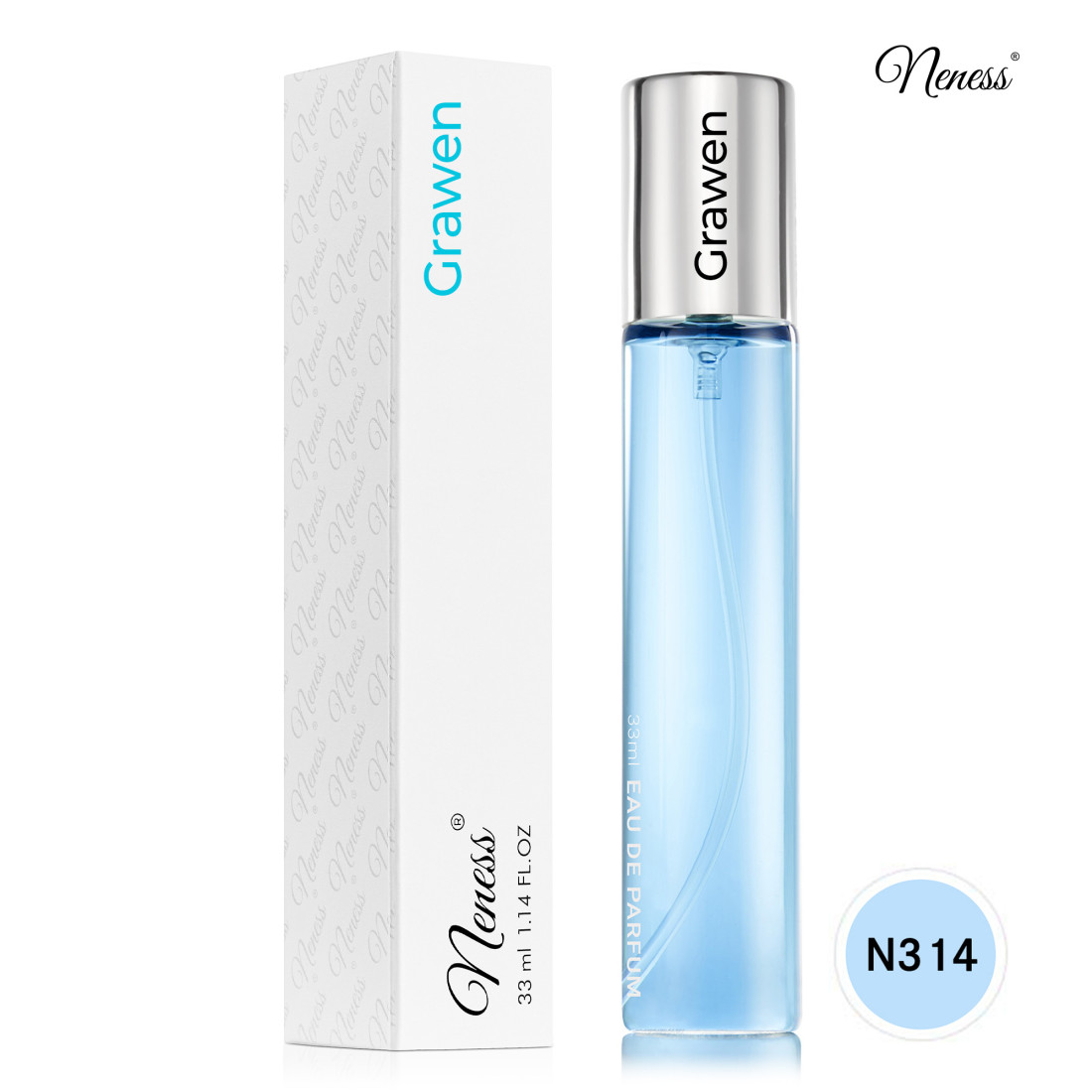 N314. Neness Grawen | Podobne nuty: Azzaro Chrome | 33 ml