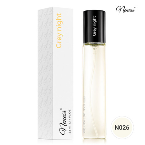 N026. Neness Grey Night | Podobne nuty: Hugo Boss Bottled Night | 33 ml | Perfumetki Męskie | Francuskie Perfumy Lane