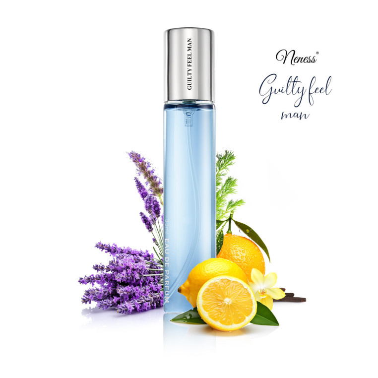 N128. Neness Guilty Feel | Podobne nuty: Gucci   Guilty  | 33 ml | Perfumetki Męskie | Francuskie Perfumy Lane