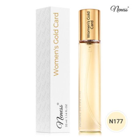 N177. Neness Women'S Gold Card | Podobne nuty: Paco Rabanne Lady Million | 33 ml | Perfumetki Damskie | Francuskie Perfumy Lane