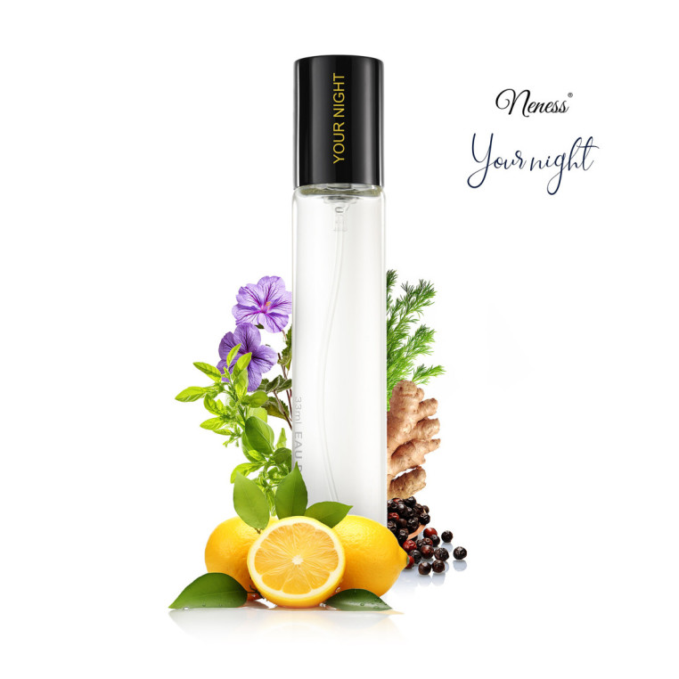 N196. Neness Your Night | Podobne nuty: YSL La Nuit De L'Homme | 33 ml | Perfumetki Męskie | Francuskie Perfumy Lane
