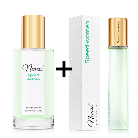 N272. Neness Speed Woman - Zestaw 1+1: 50 ml + 33 ml | Podobne nuty: | Perfumy Damskie | Francuskie Perfumy Lane | ZARA odpowied