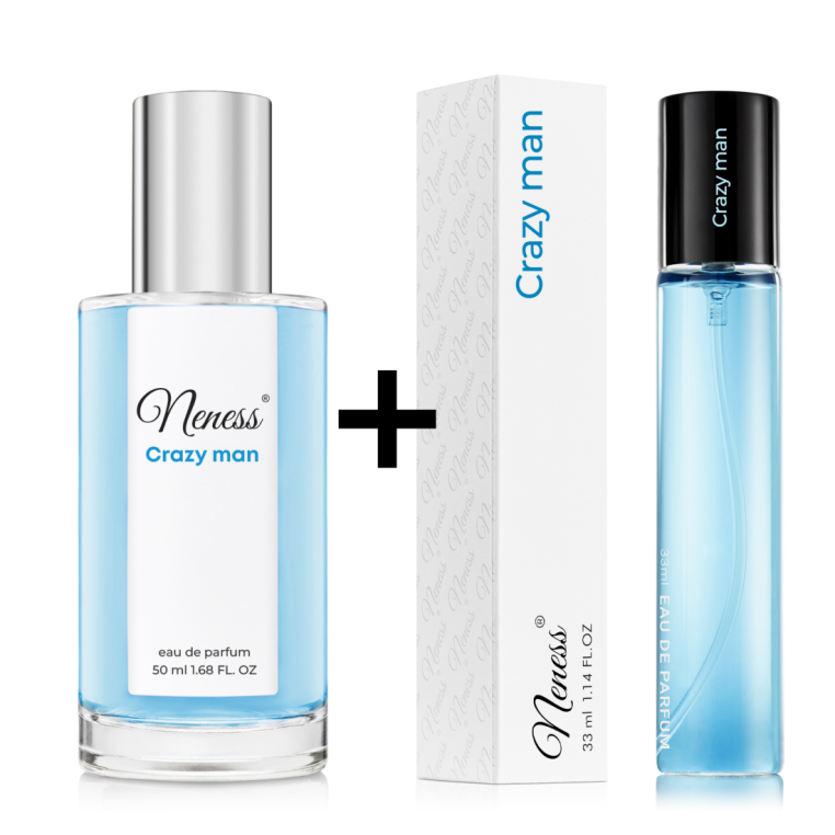 N114. Neness Crazy Man - Zestaw 1+1: 50 ml + 33 ml | Podobne nuty: Christian Dior Sauvage | Perfumy Męskie | Francuskie Perfumy 