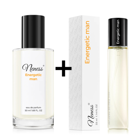 N062. Neness Energetic Man - Zestaw 1+1: 50 ml + 33 ml | Podobne nuty: Coco Chanel Homme Sport | Perfumy Męskie | Francuskie Per