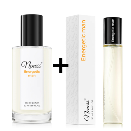 N062. Neness Energetic Man - Zestaw 1+1: 50 ml + 33 ml | Podobne nuty: Coco Chanel Homme Sport | Perfumy Męskie | Francuskie Per