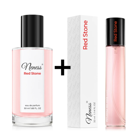 N284. Neness Red Stone - Zestaw 1+1: 50 ml + 33 ml | Podobne nuty: Yves Saint Laurent (YSL) Black Opium Over Red | Perfumy Damsk