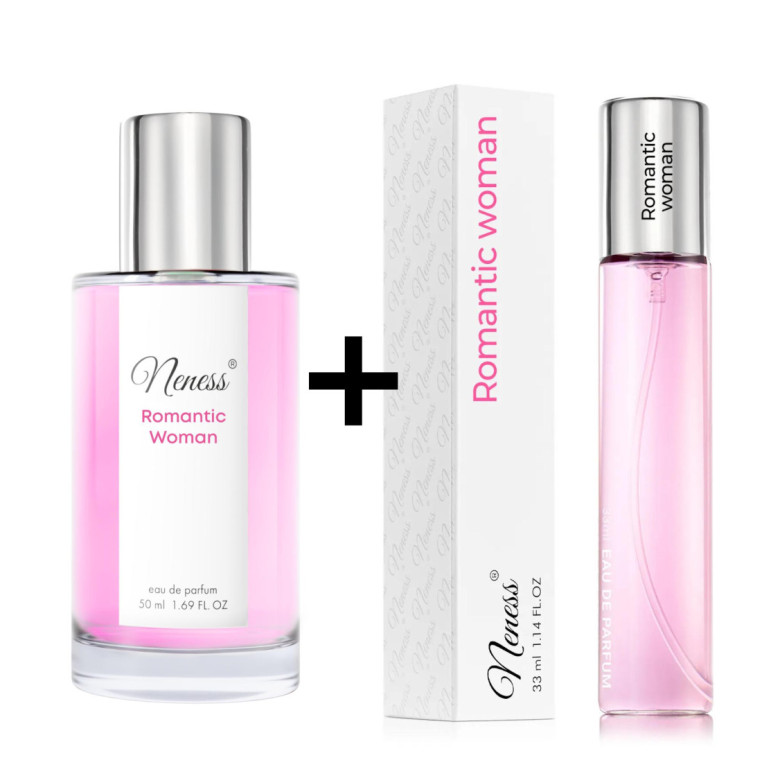 N089. Neness Romantic Woman - Zestaw 1+1: 50 ml + 33 ml | Podobne nuty: Chloe  Chloe  | Perfumetki Damskie | Francuskie Perfumy 
