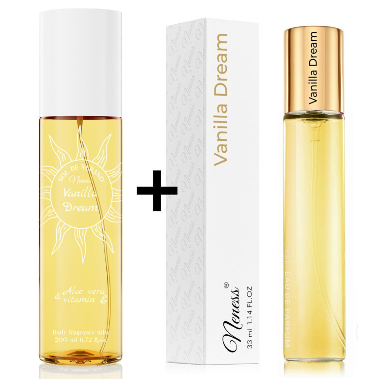 Vanilla Dream | Podobne nuty: Victoria's Secret Bare Vanilla | 200ml + 33ml | Zestaw mgiełka + perfumetka