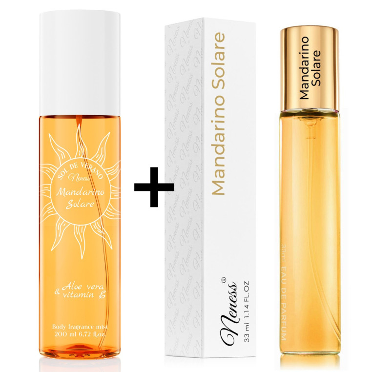 Mandarino Solare | Podobne nuty: Guerlain Aqua Allegoria Mandarine Basilic | 200ml + 33ml | Zestaw mgiełka + perfumetka