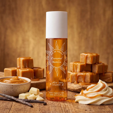 Sol de Verano Caramel Vanilla | Podobne nuty zapachowe: Sol De Janeiro 71 | mgiełka zapachowa do ciała i włosów z Aloesem i wita