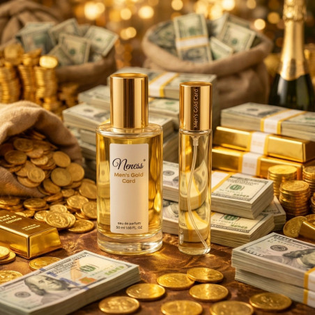 N176. Neness Men's Gold Card - Zestaw 1+1: 50 ml + 33 ml | Podobne nuty: Paco Rabanne 1 Million | Perfumy Męskie | Francuskie Pe