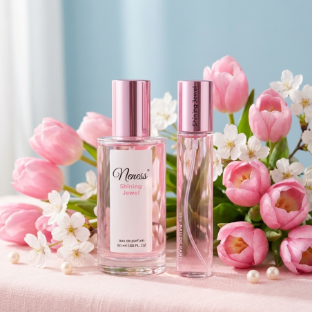 N190. Neness Shining Jewel - Zestaw 1+1: 50 ml + 33 ml | Podobne nuty: Versace Bright Crystal | Perfumy Damskie | Francuskie Per