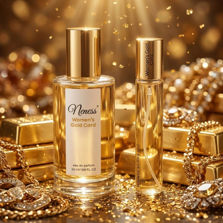 N177. Neness Women's Gold Card - Zestaw 1+1: 50 ml + 33 ml | Podobne nuty: Paco Rabanne Lady Million | Perfumy Damskie | Francus