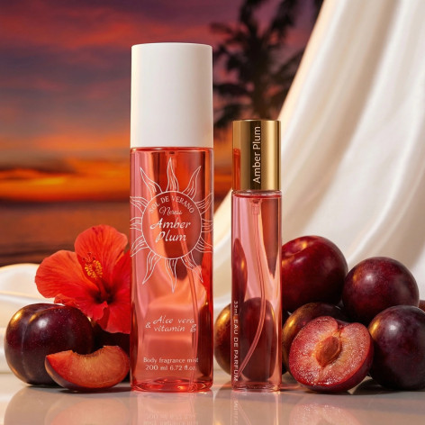 Amber Plum | Podobne nuty: Sol De Janeiro 40 | 200ml + 33ml | Zestaw mgiełka + perfumetka