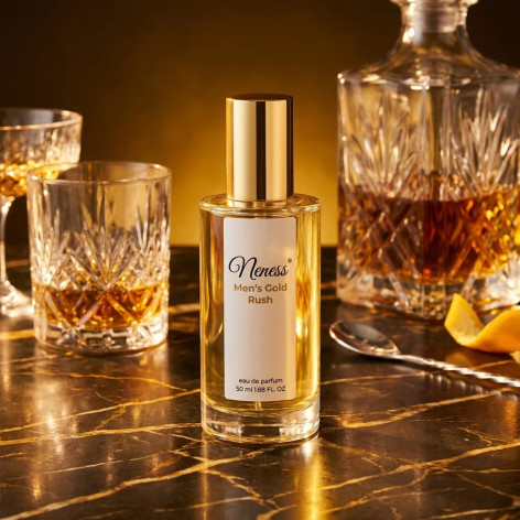 N335. Neness Men's Gold Rush 50 ml | Podobne nuty: Paco Rabanne Million Gold | Perfumy męskie | Francuskie Perfumy Lane | ZARA o