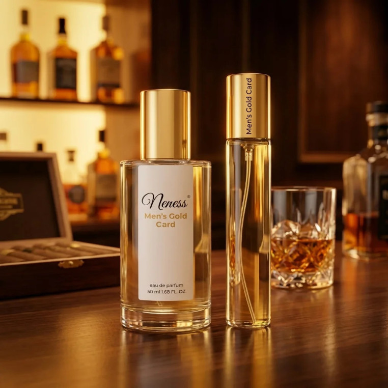 N335. Neness Men's Gold Rush - Zestaw 1+1: 50 ml + 33 ml | Podobne nuty: Paco Rabanne Million Gold | Perfumy męskie | Francuskie