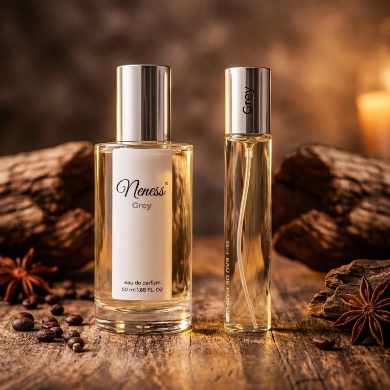 N025. Neness Grey - Zestaw 1+1: 50 ml + 33 ml | Podobne nuty: Hugo Boss Bottled Men | Perfumy Męskie | Francuskie Perfumy Lane |