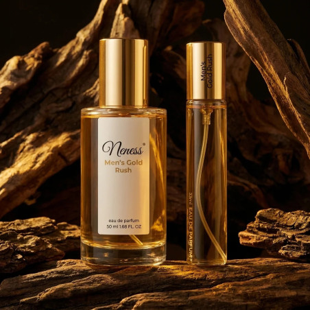 N335. Neness Men's Gold Rush - Zestaw 1+1: 50 ml + 33 ml | Podobne nuty: Paco Rabanne Million Gold | Perfumy męskie | Francuskie