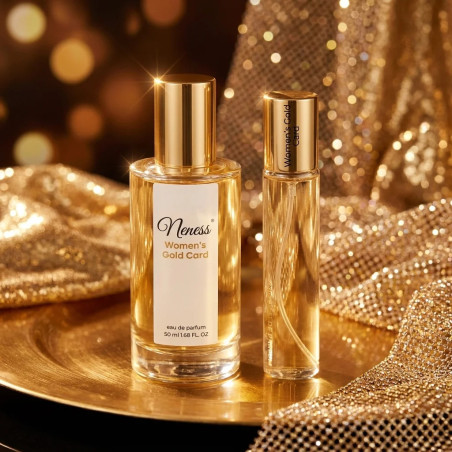 N177. Neness Women's Gold Card - Zestaw 1+1: 50 ml + 33 ml | Podobne nuty: Paco Rabanne Lady Million | Perfumy Damskie | Francus