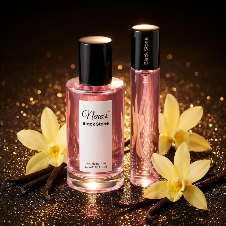 N199. Neness Black Stone - Zestaw 1+1: 50 ml + 33 ml | Podobne nuty: Yves Saint Laurent (YSL) Black Opıum | Perfumy Damskie | Fr