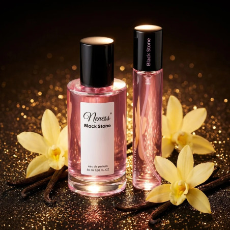 N199. Neness Black Stone - Zestaw 1+1: 50 ml + 33 ml | Podobne nuty: Yves Saint Laurent (YSL) Black Opıum | Perfumy Damskie | Fr
