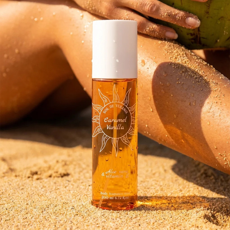 Sol de Verano Caramel Vanilla | Podobne nuty zapachowe: Sol De Janeiro 71 | mgiełka zapachowa do ciała i włosów z Aloesem i wita