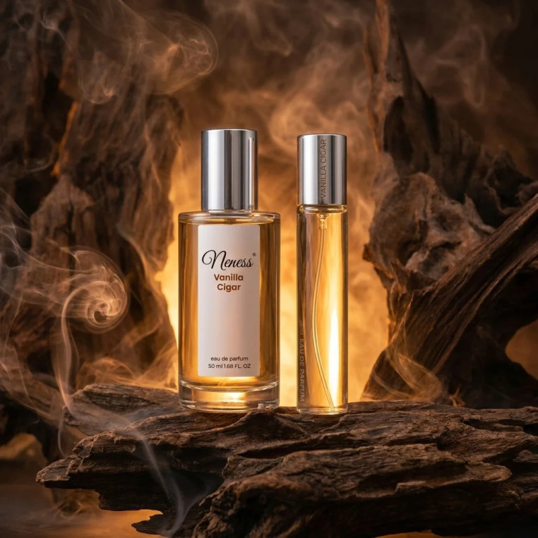 N254. Neness Vanilla Cigar - Zestaw 1+1: 50 ml + 33 ml | Podobne nuty: Tom Ford Tobacco Vanille | Perfumetki Unisex | Francuskie
