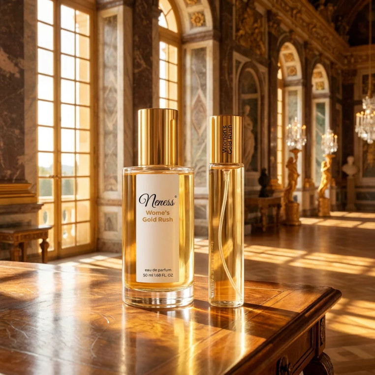 N334. Neness Women's Gold Rush - Zestaw 1+1: 50 ml + 33 ml | Podobne nuty: Paco Rabanne Million Gold | Perfumy damskie | Francus