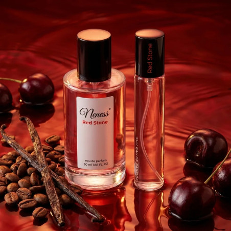 N284. Neness Red Stone - Zestaw 1+1: 50 ml + 33 ml | Podobne nuty: Yves Saint Laurent (YSL) Black Opium Over Red | Perfumy Damsk