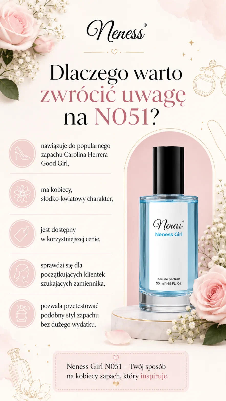 Neness Girl N051 jako zamiennik Carolina Herrera Good Girl