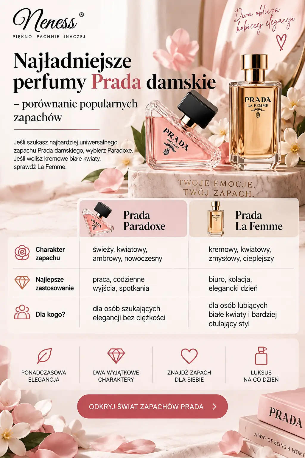 Najładniejsze perfumy Prada damskie - porównanie popularnych zapachów