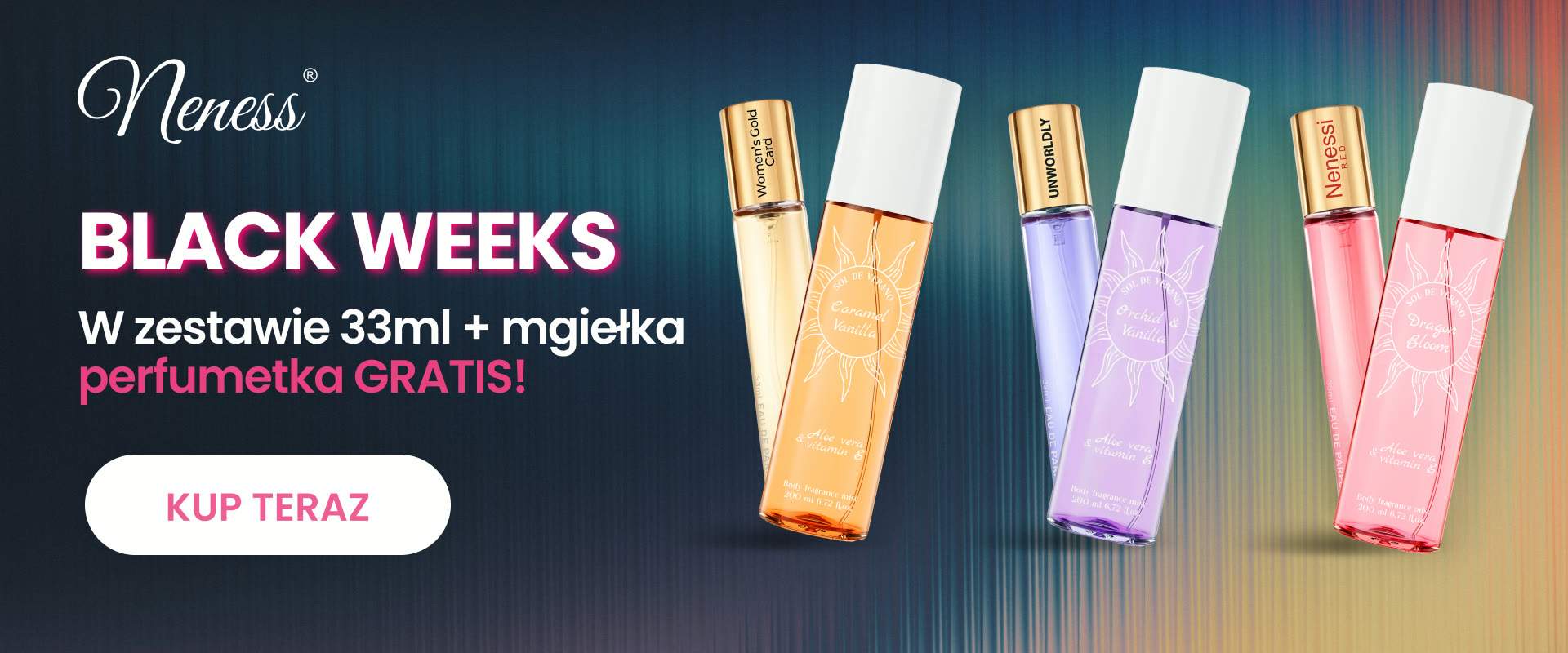 Zestawy 1+1 Mgiełka + Perfumetka Neness!